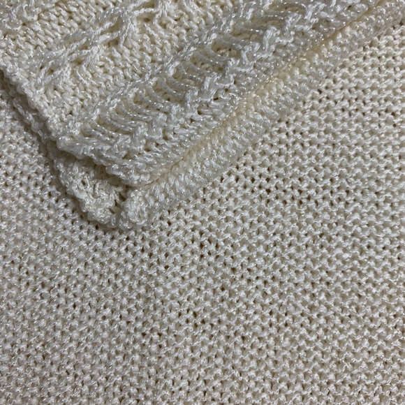 2/$20 Nomi Minimalist Cream Lace Up V-Neck Sweater - Picture 8 of 8